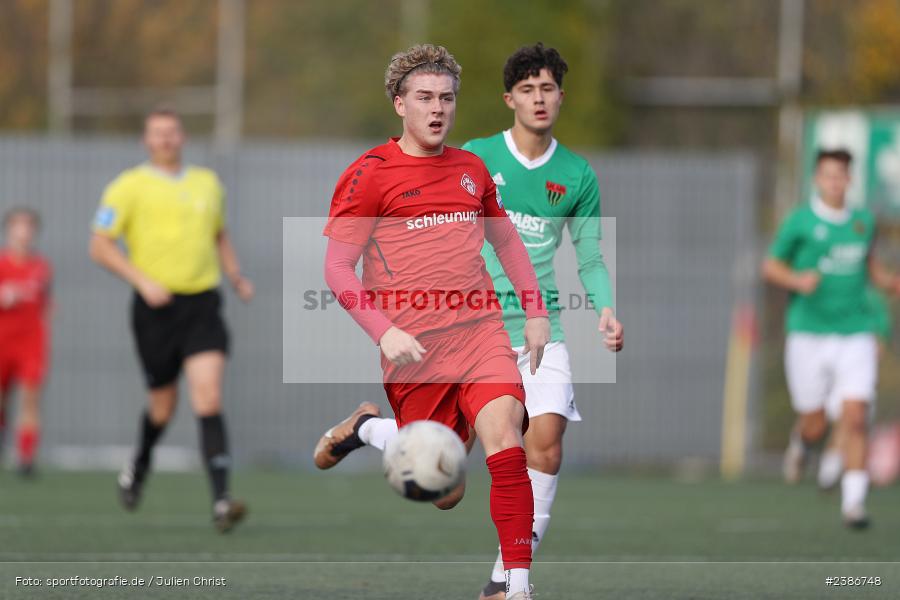 AKON Arena, Würzburg, 01.11.2023, BFV, Fussball, sport, action, Saison 2023/2024, U19 Bayernliga, 10. Spieltag, FC05, FWK, 1. FC Schweinfurt 1905, FC Würzburger Kickers - Bild-ID: 2386748