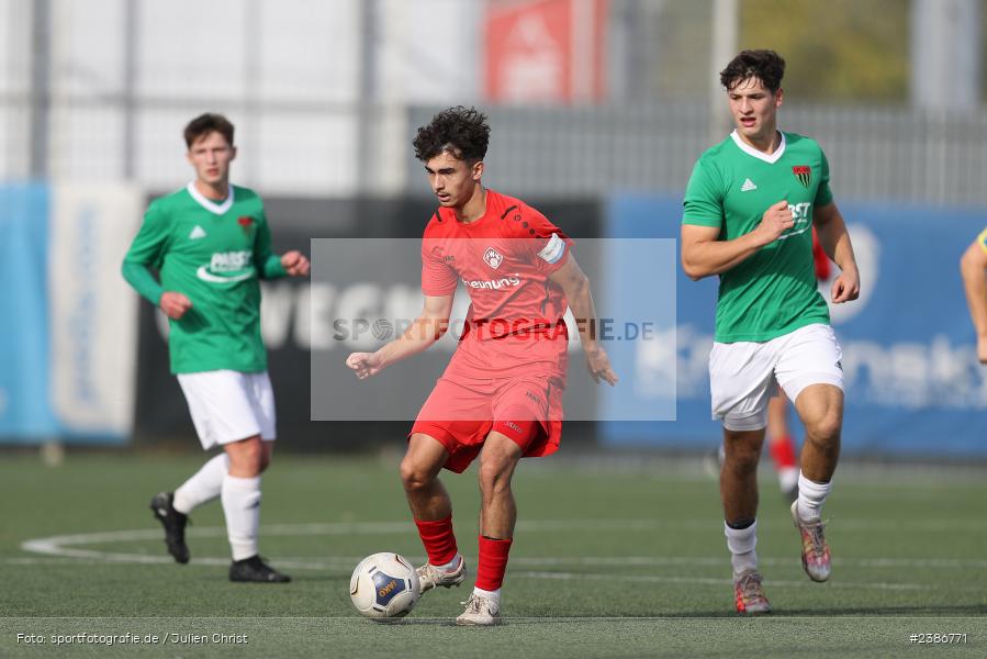 AKON Arena, Würzburg, 01.11.2023, BFV, Fussball, sport, action, Saison 2023/2024, U19 Bayernliga, 10. Spieltag, FC05, FWK, 1. FC Schweinfurt 1905, FC Würzburger Kickers - Bild-ID: 2386771