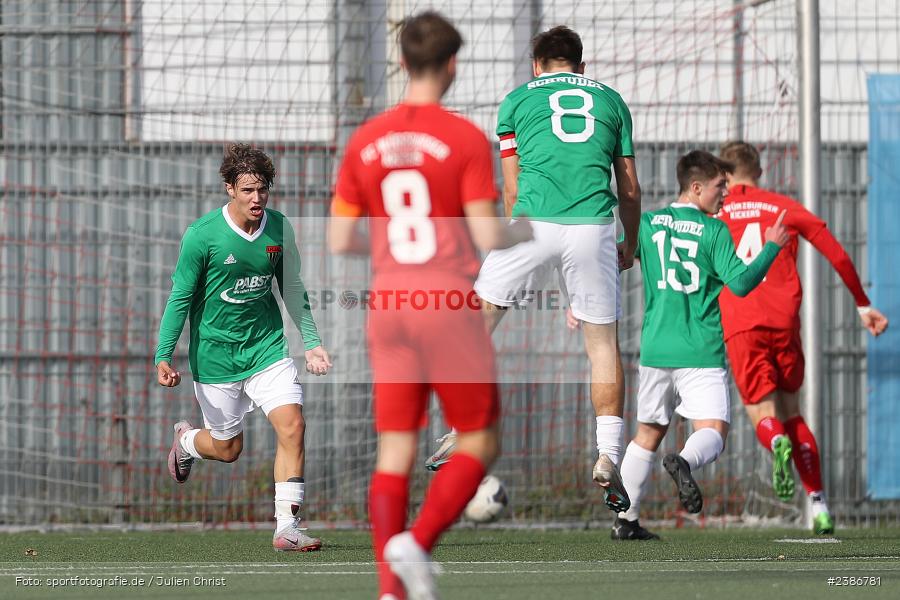 AKON Arena, Würzburg, 01.11.2023, BFV, Fussball, sport, action, Saison 2023/2024, U19 Bayernliga, 10. Spieltag, FC05, FWK, 1. FC Schweinfurt 1905, FC Würzburger Kickers - Bild-ID: 2386781