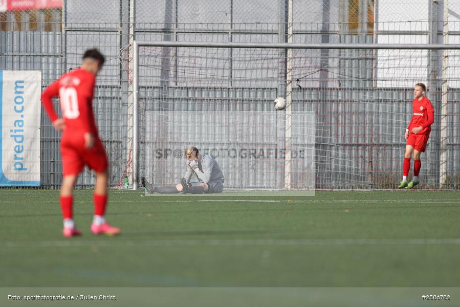 AKON Arena, Würzburg, 01.11.2023, BFV, Fussball, sport, action, Saison 2023/2024, U19 Bayernliga, 10. Spieltag, FC05, FWK, 1. FC Schweinfurt 1905, FC Würzburger Kickers - Bild-ID: 2386782