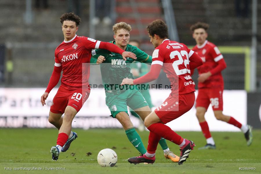 AKON Arena, Würzburg, 04.11.2023, BFV, Fussball, sport, action, Saison 2023/2024, Regionalliga Bayern, 19. Spieltag, FCA, FWK, FC Augsburg II, FC Würzburger Kickers - Bild-ID: 2386980