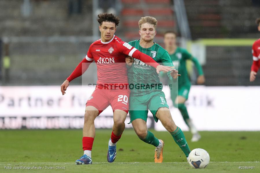 AKON Arena, Würzburg, 04.11.2023, BFV, Fussball, sport, action, Saison 2023/2024, Regionalliga Bayern, 19. Spieltag, FCA, FWK, FC Augsburg II, FC Würzburger Kickers - Bild-ID: 2386981