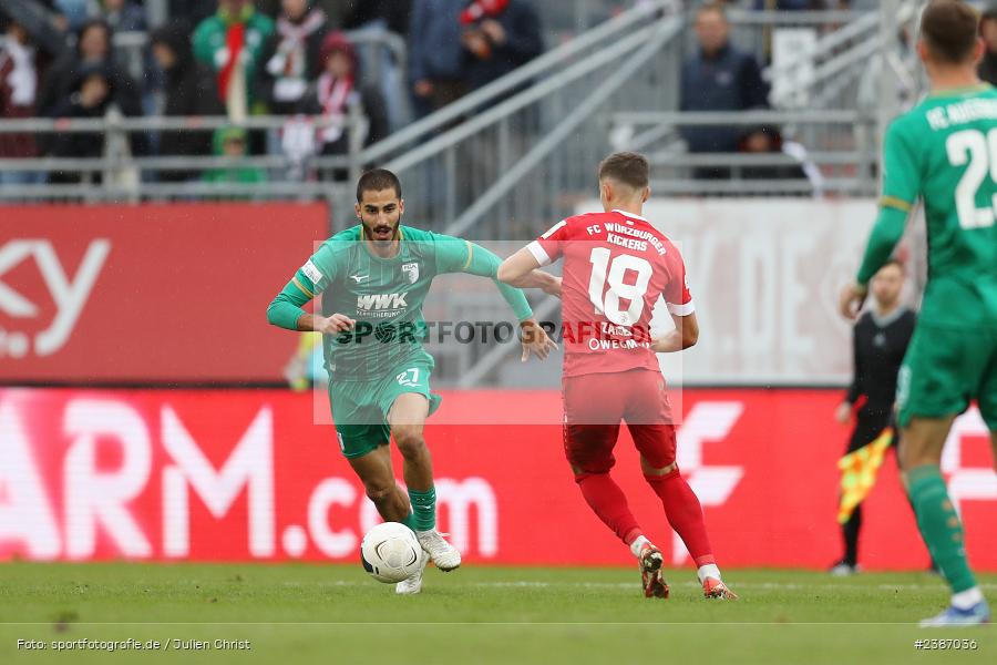 AKON Arena, Würzburg, 04.11.2023, BFV, Fussball, sport, action, Saison 2023/2024, Regionalliga Bayern, 19. Spieltag, FCA, FWK, FC Augsburg II, FC Würzburger Kickers - Bild-ID: 2387036
