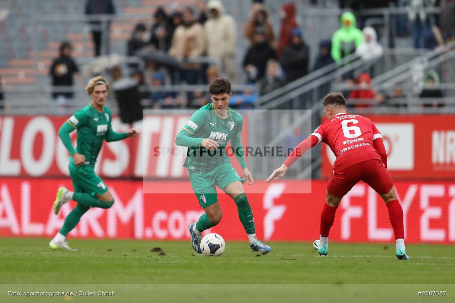 AKON Arena, Würzburg, 04.11.2023, BFV, Fussball, sport, action, Saison 2023/2024, Regionalliga Bayern, 19. Spieltag, FCA, FWK, FC Augsburg II, FC Würzburger Kickers - Bild-ID: 2387057