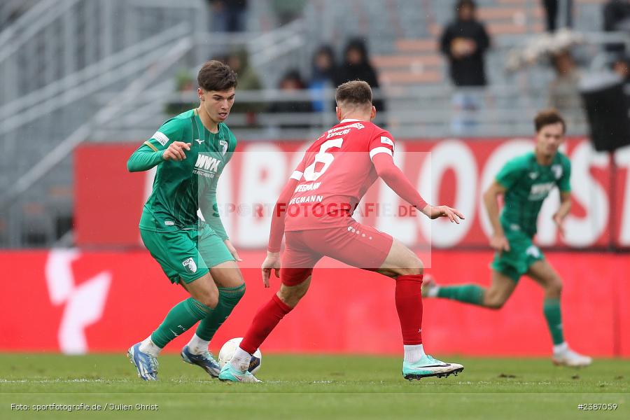 AKON Arena, Würzburg, 04.11.2023, BFV, Fussball, sport, action, Saison 2023/2024, Regionalliga Bayern, 19. Spieltag, FCA, FWK, FC Augsburg II, FC Würzburger Kickers - Bild-ID: 2387059