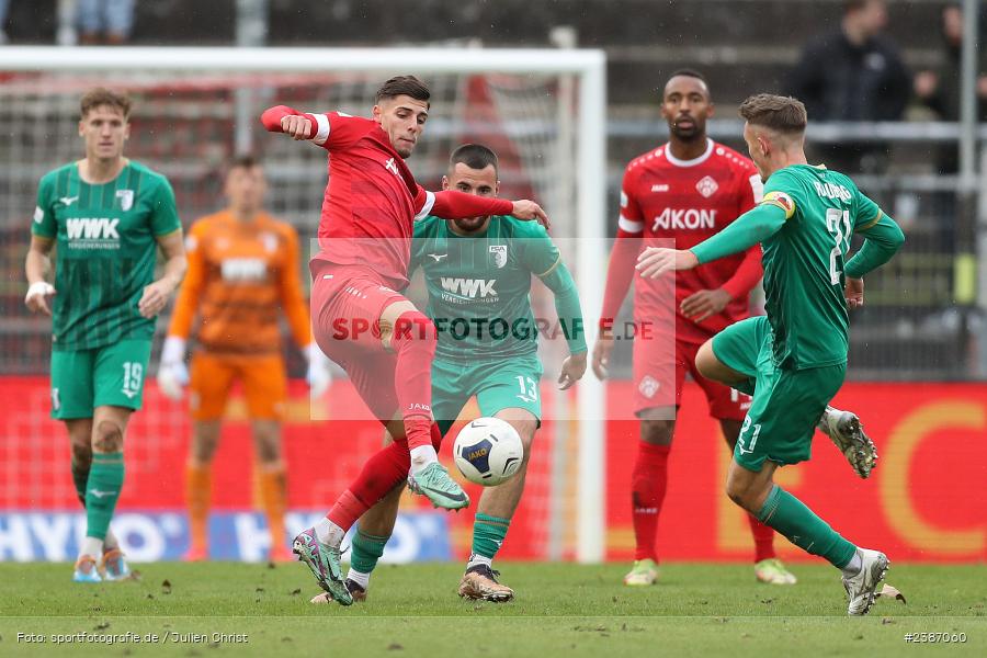 AKON Arena, Würzburg, 04.11.2023, BFV, Fussball, sport, action, Saison 2023/2024, Regionalliga Bayern, 19. Spieltag, FCA, FWK, FC Augsburg II, FC Würzburger Kickers - Bild-ID: 2387060