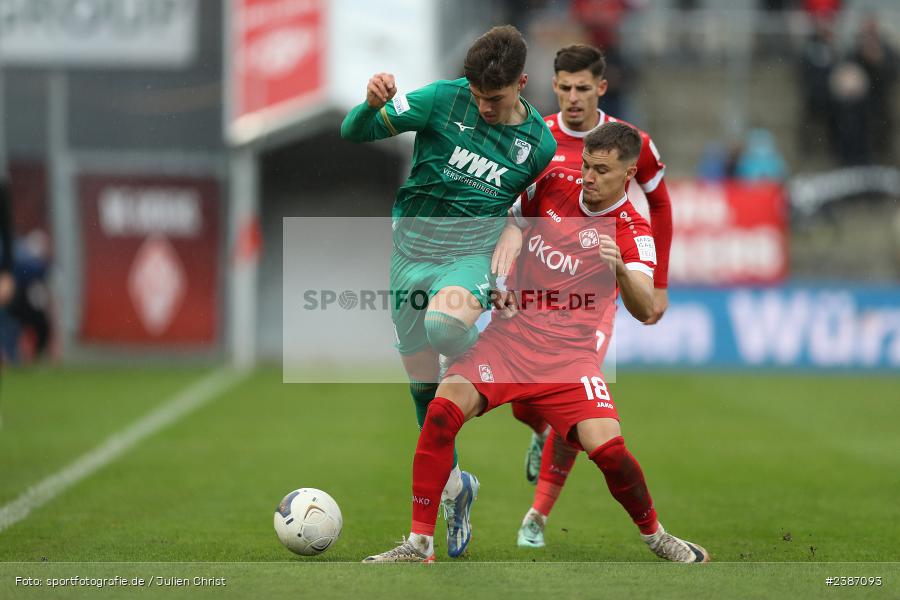 AKON Arena, Würzburg, 04.11.2023, BFV, Fussball, sport, action, Saison 2023/2024, Regionalliga Bayern, 19. Spieltag, FCA, FWK, FC Augsburg II, FC Würzburger Kickers - Bild-ID: 2387093