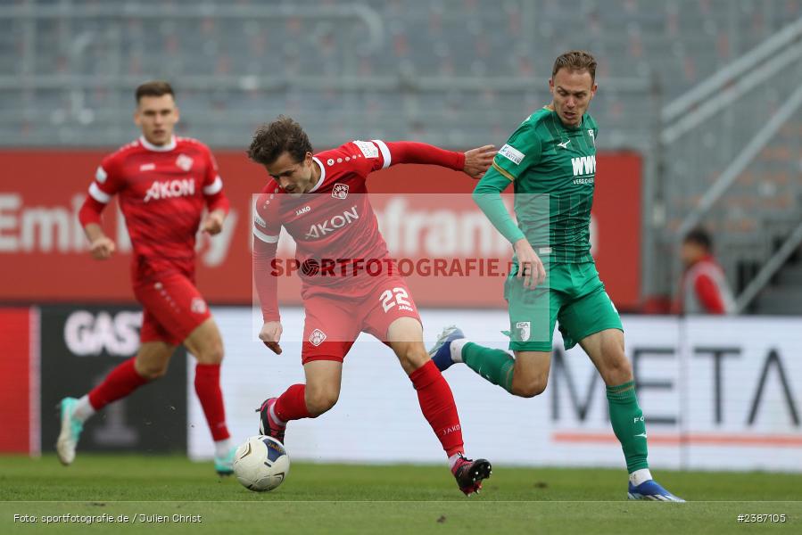 AKON Arena, Würzburg, 04.11.2023, BFV, Fussball, sport, action, Saison 2023/2024, Regionalliga Bayern, 19. Spieltag, FCA, FWK, FC Augsburg II, FC Würzburger Kickers - Bild-ID: 2387105