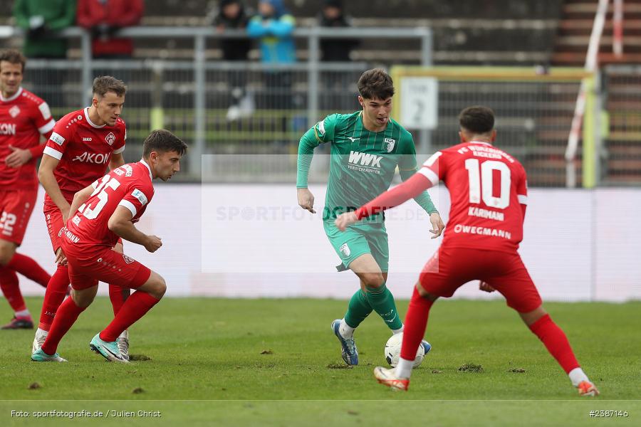 AKON Arena, Würzburg, 04.11.2023, BFV, Fussball, sport, action, Saison 2023/2024, Regionalliga Bayern, 19. Spieltag, FCA, FWK, FC Augsburg II, FC Würzburger Kickers - Bild-ID: 2387146