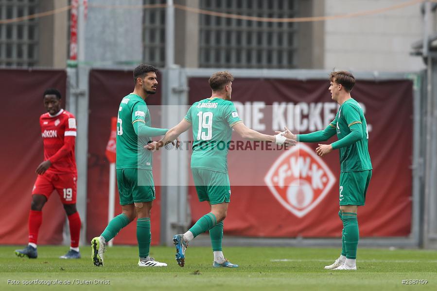 AKON Arena, Würzburg, 04.11.2023, BFV, Fussball, sport, action, Saison 2023/2024, Regionalliga Bayern, 19. Spieltag, FCA, FWK, FC Augsburg II, FC Würzburger Kickers - Bild-ID: 2387159