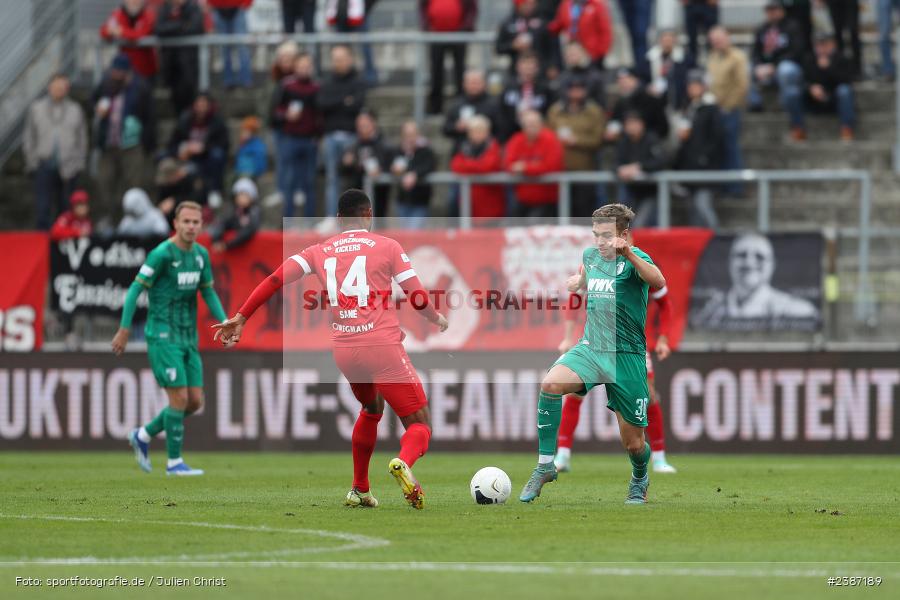 AKON Arena, Würzburg, 04.11.2023, BFV, Fussball, sport, action, Saison 2023/2024, Regionalliga Bayern, 19. Spieltag, FCA, FWK, FC Augsburg II, FC Würzburger Kickers - Bild-ID: 2387189