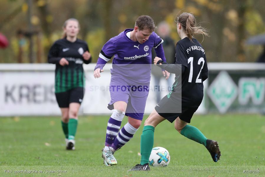 Sportgelände, Karlstadt, 05.11.2023, BFV, Fussball, sport, action, Saison 2023/2024, 9. Spieltag, Bezirksliga Frauen 01, TSV, FVK, TSV Grombühl, FV Karlstadt - Bild-ID: 2387238 Sportgelände, Karlstadt, 05.11.2023, BFV, Fussball, sport, action, Saison 2023/2024, 9. Spieltag, Bezirksliga Frauen 01, TSV, FVK, TSV Grombühl, FV Karlstadt - Bild-ID: 2387238