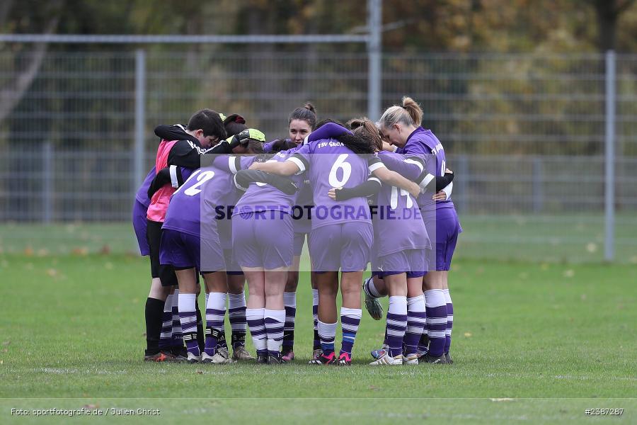 Sportgelände, Karlstadt, 05.11.2023, BFV, Fussball, sport, action, Saison 2023/2024, 9. Spieltag, Bezirksliga Frauen 01, TSV, FVK, TSV Grombühl, FV Karlstadt - Bild-ID: 2387287 Sportgelände, Karlstadt, 05.11.2023, BFV, Fussball, sport, action, Saison 2023/2024, 9. Spieltag, Bezirksliga Frauen 01, TSV, FVK, TSV Grombühl, FV Karlstadt - Bild-ID: 2387287