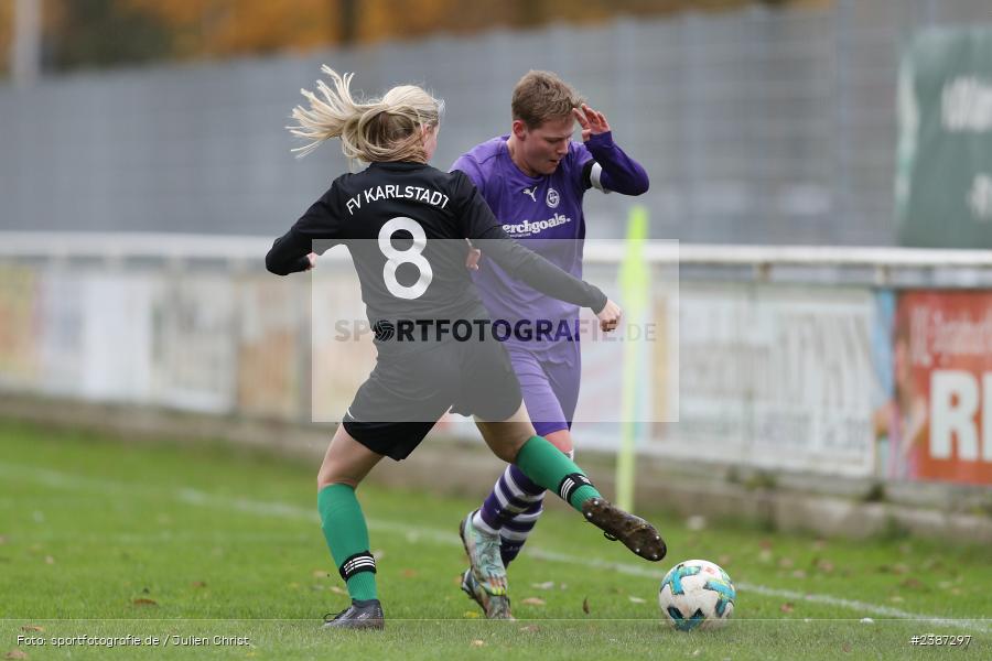 Sportgelände, Karlstadt, 05.11.2023, BFV, Fussball, sport, action, Saison 2023/2024, 9. Spieltag, Bezirksliga Frauen 01, TSV, FVK, TSV Grombühl, FV Karlstadt - Bild-ID: 2387297 Sportgelände, Karlstadt, 05.11.2023, BFV, Fussball, sport, action, Saison 2023/2024, 9. Spieltag, Bezirksliga Frauen 01, TSV, FVK, TSV Grombühl, FV Karlstadt - Bild-ID: 2387297
