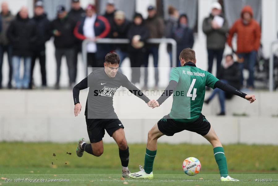 Sportgelände, Thüngen, 05.11.2023, BFV, Fussball, sport, action, Saison 2023/2024, 15. Spieltag, Kreisliga Würzburg, FVGS, FCT, FV Gemünden/Seifriedsburg, FC Thüngen - Bild-ID: 2387370