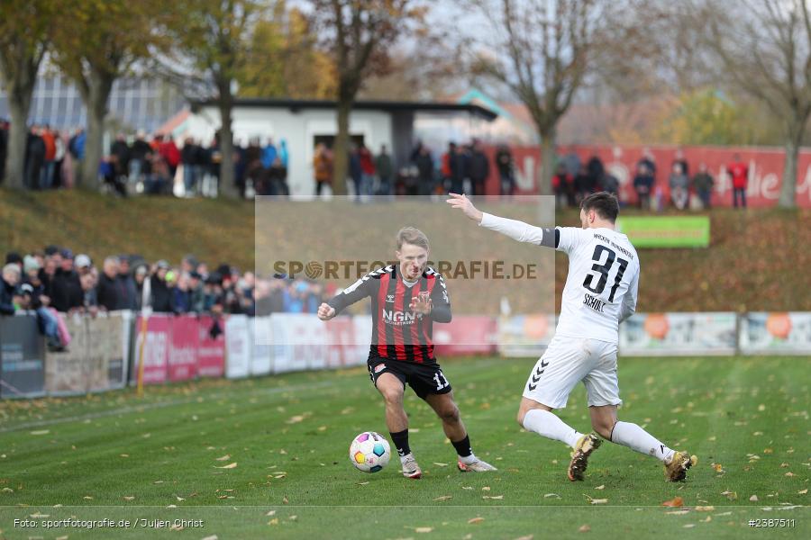 NGN-Arena, Aubstadt, 11.11.2023, BFV, Fussball, sport, action, Saison 2023/2024, 20. Spieltag, Regionalliga Bayern, SVW, TSV, SV Wacker Burghausen, TSV Aubstadt - Bild-ID: 2387511 NGN-Arena, Aubstadt, 11.11.2023, BFV, Fussball, sport, action, Saison 2023/2024, 20. Spieltag, Regionalliga Bayern, SVW, TSV, SV Wacker Burghausen, TSV Aubstadt - Bild-ID: 2387511