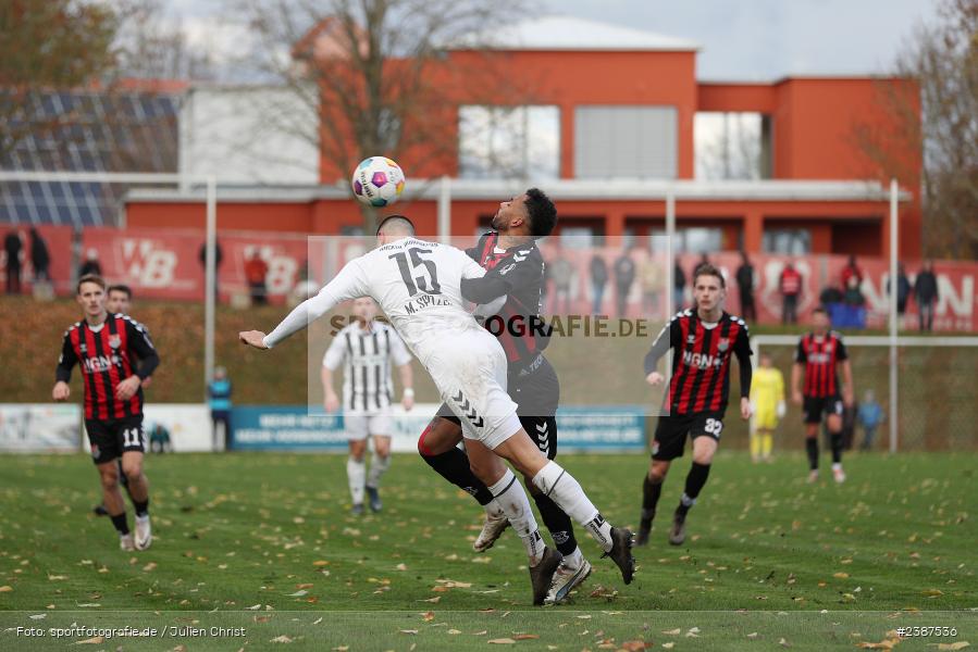 NGN-Arena, Aubstadt, 11.11.2023, BFV, Fussball, sport, action, Saison 2023/2024, 20. Spieltag, Regionalliga Bayern, SVW, TSV, SV Wacker Burghausen, TSV Aubstadt - Bild-ID: 2387536
