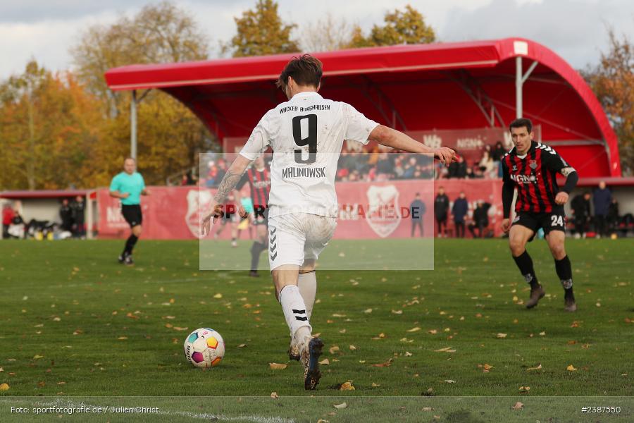 NGN-Arena, Aubstadt, 11.11.2023, BFV, Fussball, sport, action, Saison 2023/2024, 20. Spieltag, Regionalliga Bayern, SVW, TSV, SV Wacker Burghausen, TSV Aubstadt - Bild-ID: 2387550 NGN-Arena, Aubstadt, 11.11.2023, BFV, Fussball, sport, action, Saison 2023/2024, 20. Spieltag, Regionalliga Bayern, SVW, TSV, SV Wacker Burghausen, TSV Aubstadt - Bild-ID: 2387550