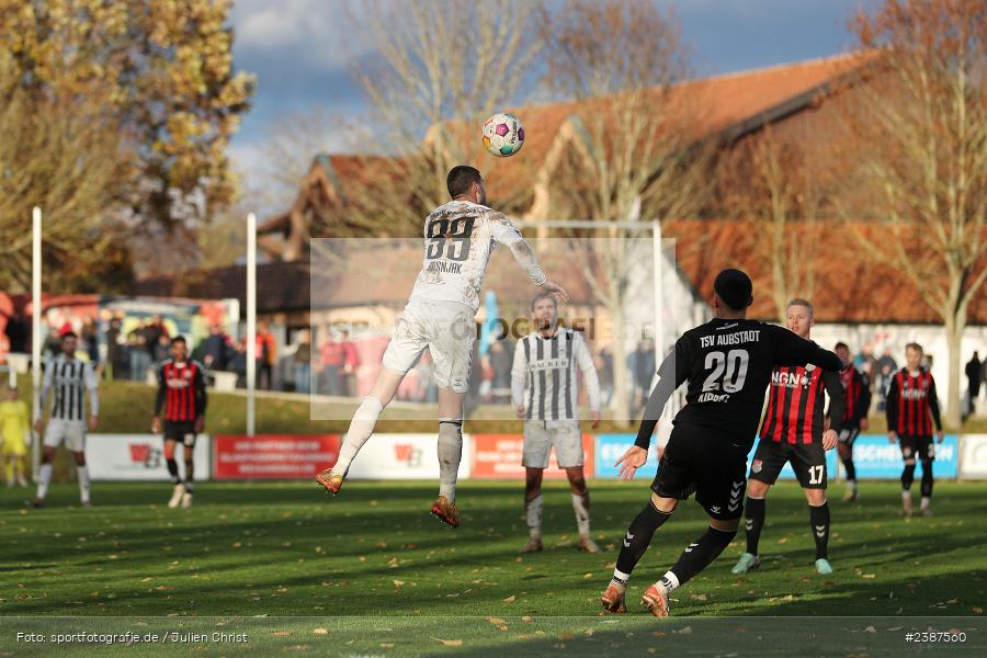 NGN-Arena, Aubstadt, 11.11.2023, BFV, Fussball, sport, action, Saison 2023/2024, 20. Spieltag, Regionalliga Bayern, SVW, TSV, SV Wacker Burghausen, TSV Aubstadt - Bild-ID: 2387560 NGN-Arena, Aubstadt, 11.11.2023, BFV, Fussball, sport, action, Saison 2023/2024, 20. Spieltag, Regionalliga Bayern, SVW, TSV, SV Wacker Burghausen, TSV Aubstadt - Bild-ID: 2387560