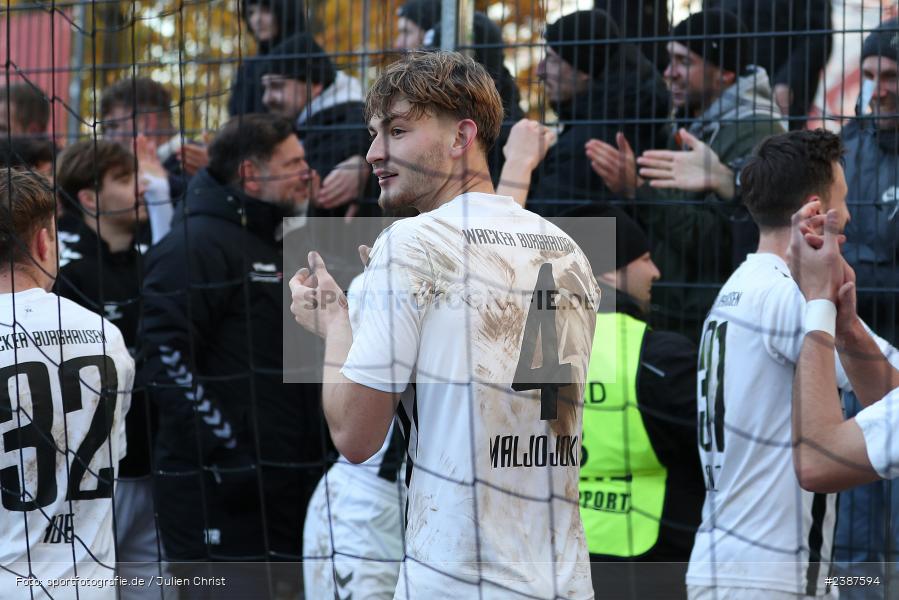NGN-Arena, Aubstadt, 11.11.2023, BFV, Fussball, sport, action, Saison 2023/2024, 20. Spieltag, Regionalliga Bayern, SVW, TSV, SV Wacker Burghausen, TSV Aubstadt - Bild-ID: 2387594