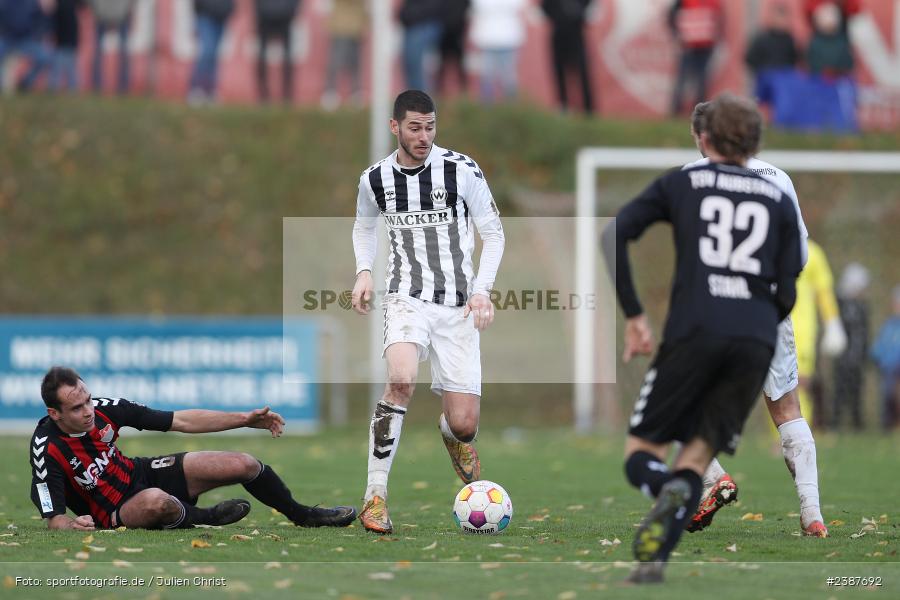 NGN-Arena, Aubstadt, 11.11.2023, BFV, Fussball, sport, action, Saison 2023/2024, 20. Spieltag, Regionalliga Bayern, SVW, TSV, SV Wacker Burghausen, TSV Aubstadt - Bild-ID: 2387692