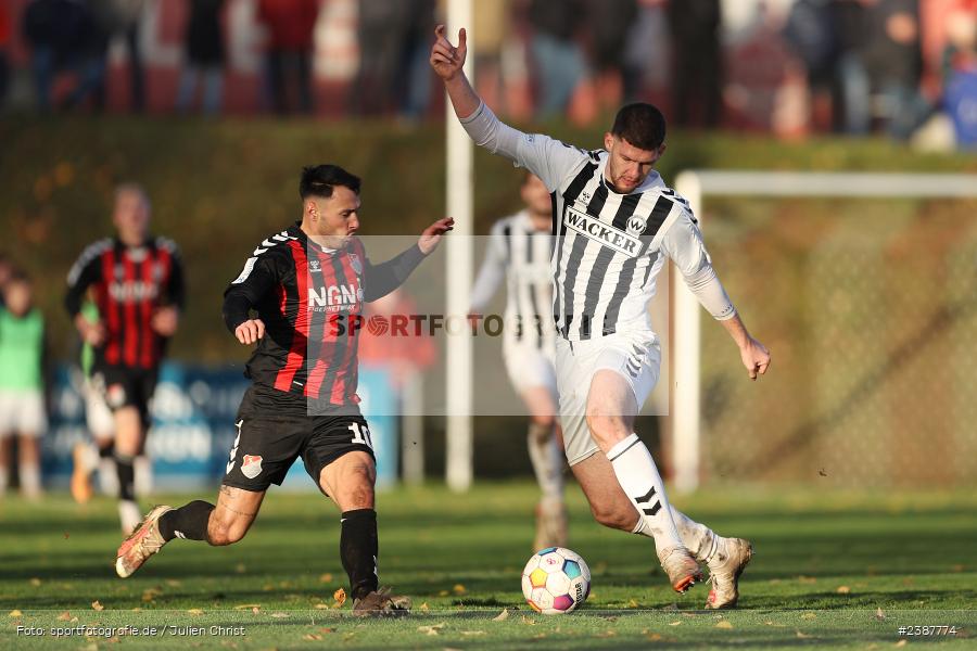NGN-Arena, Aubstadt, 11.11.2023, BFV, Fussball, sport, action, Saison 2023/2024, 20. Spieltag, Regionalliga Bayern, SVW, TSV, SV Wacker Burghausen, TSV Aubstadt - Bild-ID: 2387774