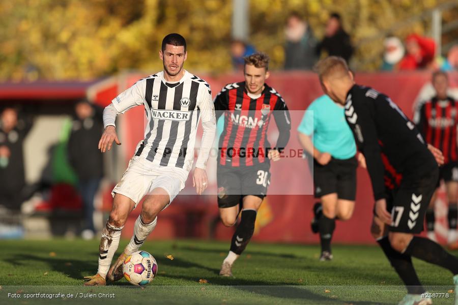 NGN-Arena, Aubstadt, 11.11.2023, BFV, Fussball, sport, action, Saison 2023/2024, 20. Spieltag, Regionalliga Bayern, SVW, TSV, SV Wacker Burghausen, TSV Aubstadt - Bild-ID: 2387778