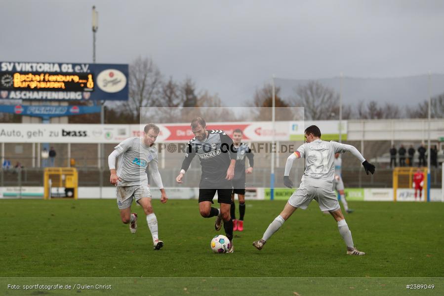 Stadion am Schönbusch, Aschaffenburg, 25.11.2023, BFV, Fussball, sport, action, Saison 2023/2024, 21. Spieltag, Regionalliga Bayern, SVW, SVA, SV Wacker Burghausen, SV Viktoria Aschaffenburg - Bild-ID: 2389049
