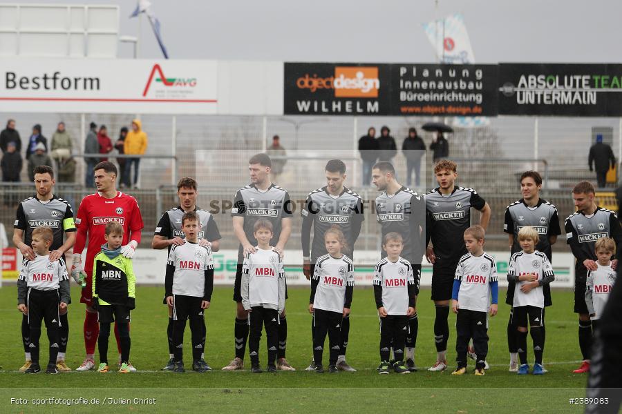 Stadion am Schönbusch, Aschaffenburg, 25.11.2023, BFV, Fussball, sport, action, Saison 2023/2024, 21. Spieltag, Regionalliga Bayern, SVW, SVA, SV Wacker Burghausen, SV Viktoria Aschaffenburg - Bild-ID: 2389083