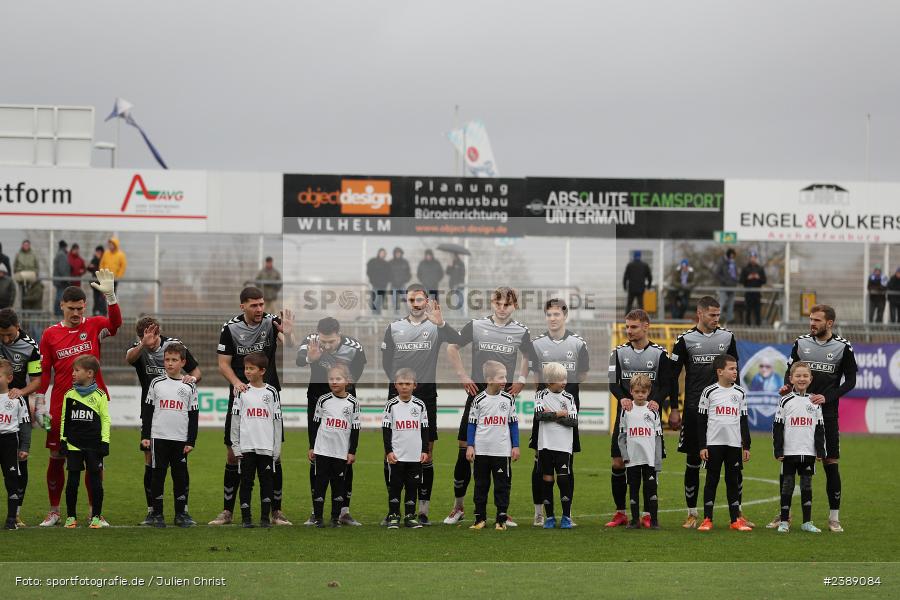 Stadion am Schönbusch, Aschaffenburg, 25.11.2023, BFV, Fussball, sport, action, Saison 2023/2024, 21. Spieltag, Regionalliga Bayern, SVW, SVA, SV Wacker Burghausen, SV Viktoria Aschaffenburg - Bild-ID: 2389084