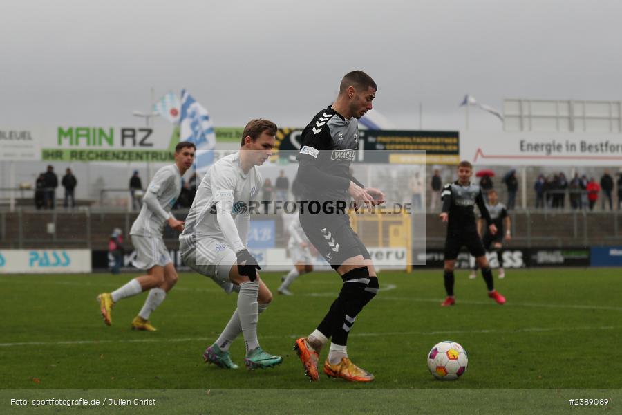 Stadion am Schönbusch, Aschaffenburg, 25.11.2023, BFV, Fussball, sport, action, Saison 2023/2024, 21. Spieltag, Regionalliga Bayern, SVW, SVA, SV Wacker Burghausen, SV Viktoria Aschaffenburg - Bild-ID: 2389089