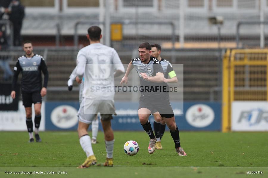Stadion am Schönbusch, Aschaffenburg, 25.11.2023, BFV, Fussball, sport, action, Saison 2023/2024, 21. Spieltag, Regionalliga Bayern, SVW, SVA, SV Wacker Burghausen, SV Viktoria Aschaffenburg - Bild-ID: 2389119