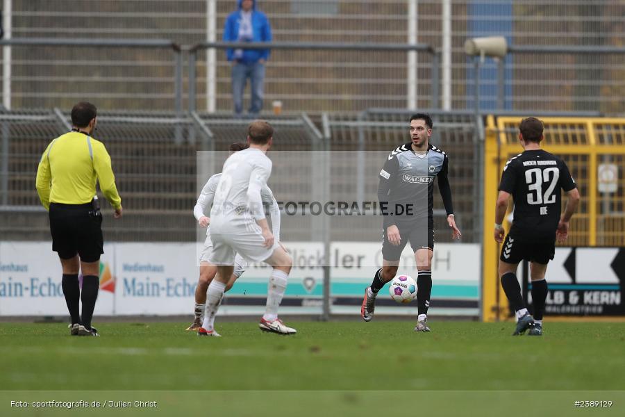 Stadion am Schönbusch, Aschaffenburg, 25.11.2023, BFV, Fussball, sport, action, Saison 2023/2024, 21. Spieltag, Regionalliga Bayern, SVW, SVA, SV Wacker Burghausen, SV Viktoria Aschaffenburg - Bild-ID: 2389129
