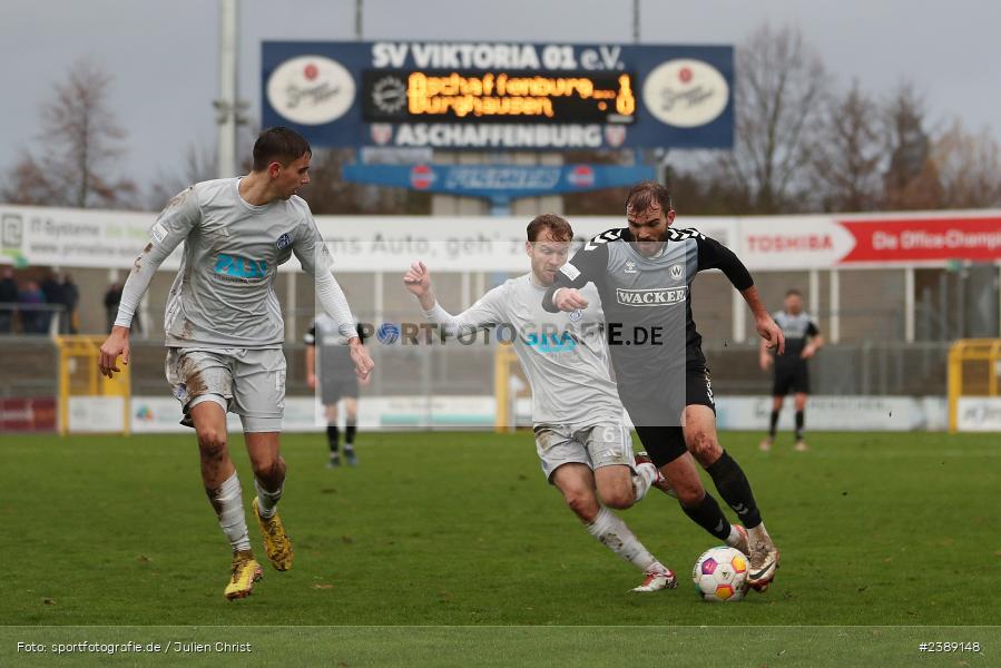 Stadion am Schönbusch, Aschaffenburg, 25.11.2023, BFV, Fussball, sport, action, Saison 2023/2024, 21. Spieltag, Regionalliga Bayern, SVW, SVA, SV Wacker Burghausen, SV Viktoria Aschaffenburg - Bild-ID: 2389148 Stadion am Schönbusch, Aschaffenburg, 25.11.2023, BFV, Fussball, sport, action, Saison 2023/2024, 21. Spieltag, Regionalliga Bayern, SVW, SVA, SV Wacker Burghausen, SV Viktoria Aschaffenburg - Bild-ID: 2389148