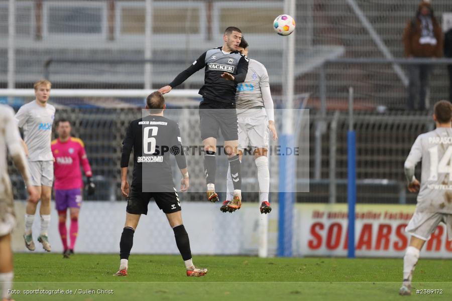 Stadion am Schönbusch, Aschaffenburg, 25.11.2023, BFV, Fussball, sport, action, Saison 2023/2024, 21. Spieltag, Regionalliga Bayern, SVW, SVA, SV Wacker Burghausen, SV Viktoria Aschaffenburg - Bild-ID: 2389172