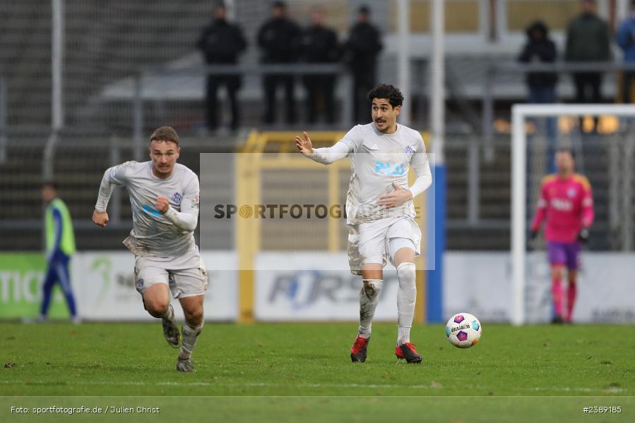 Stadion am Schönbusch, Aschaffenburg, 25.11.2023, BFV, Fussball, sport, action, Saison 2023/2024, 21. Spieltag, Regionalliga Bayern, SVW, SVA, SV Wacker Burghausen, SV Viktoria Aschaffenburg - Bild-ID: 2389185
