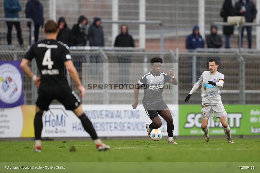 Stadion am Schönbusch, Aschaffenburg, 25.11.2023, BFV, Fussball, sport, action, Saison 2023/2024, 21. Spieltag, Regionalliga Bayern, SVW, SVA, SV Wacker Burghausen, SV Viktoria Aschaffenburg - Bild-ID: 2389188