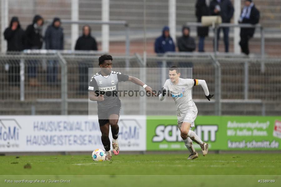Stadion am Schönbusch, Aschaffenburg, 25.11.2023, BFV, Fussball, sport, action, Saison 2023/2024, 21. Spieltag, Regionalliga Bayern, SVW, SVA, SV Wacker Burghausen, SV Viktoria Aschaffenburg - Bild-ID: 2389189