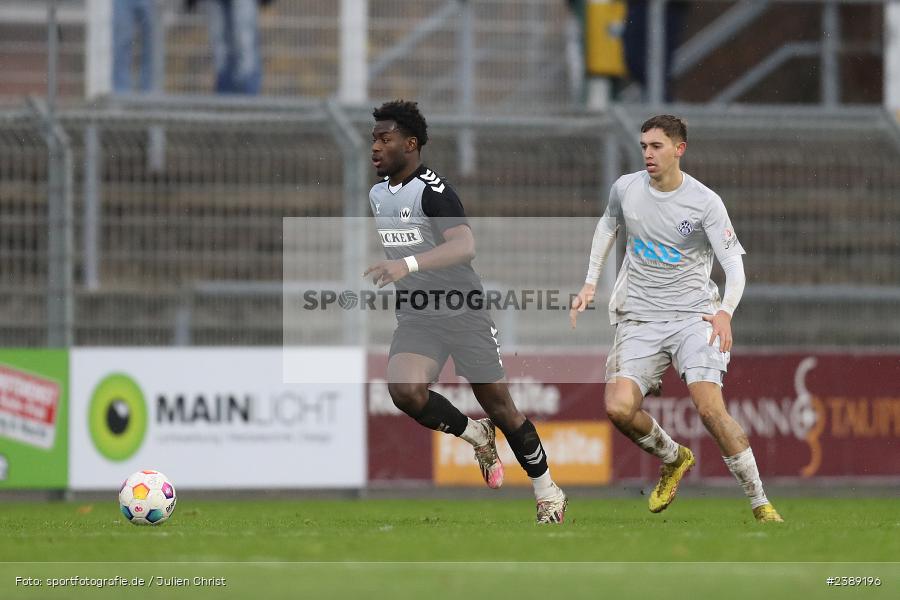 Stadion am Schönbusch, Aschaffenburg, 25.11.2023, BFV, Fussball, sport, action, Saison 2023/2024, 21. Spieltag, Regionalliga Bayern, SVW, SVA, SV Wacker Burghausen, SV Viktoria Aschaffenburg - Bild-ID: 2389196