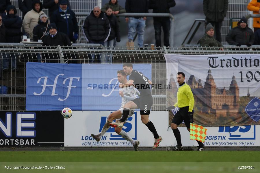 Stadion am Schönbusch, Aschaffenburg, 25.11.2023, BFV, Fussball, sport, action, Saison 2023/2024, 21. Spieltag, Regionalliga Bayern, SVW, SVA, SV Wacker Burghausen, SV Viktoria Aschaffenburg - Bild-ID: 2389304