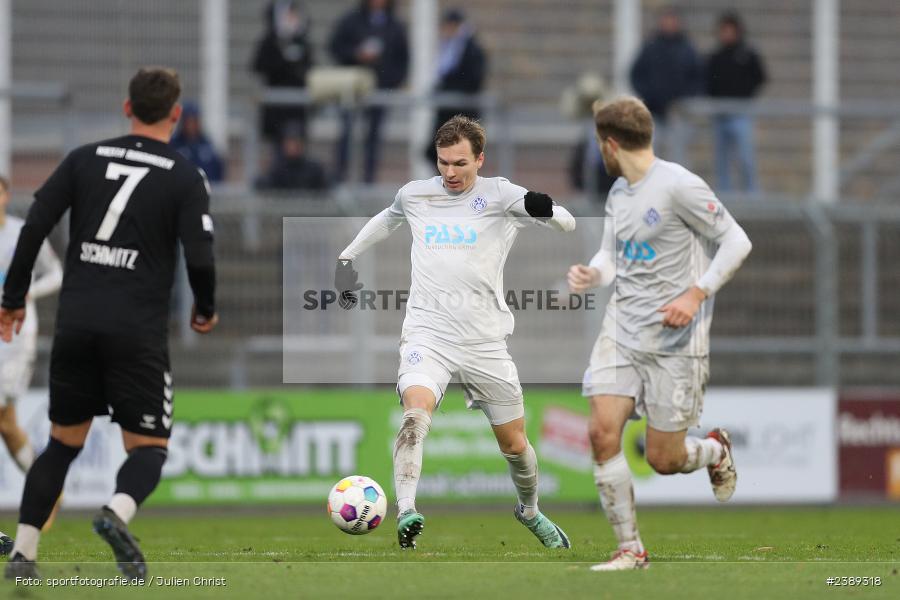 Stadion am Schönbusch, Aschaffenburg, 25.11.2023, BFV, Fussball, sport, action, Saison 2023/2024, 21. Spieltag, Regionalliga Bayern, SVW, SVA, SV Wacker Burghausen, SV Viktoria Aschaffenburg - Bild-ID: 2389318