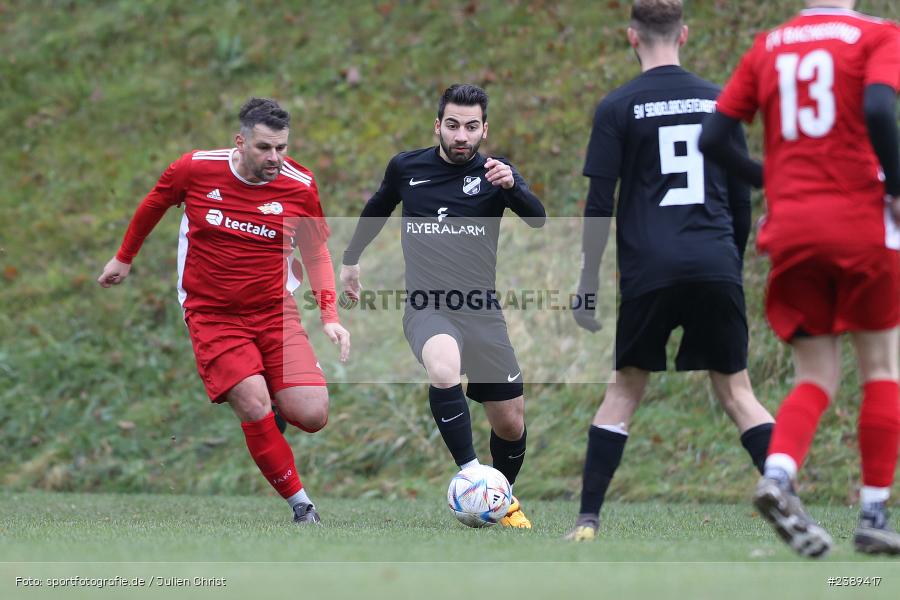 Sportgelände, Obersfeld, 26.11.2023, BFV, sport, action, Saison 2023/2024, Fussball, Kreisklasse Würzburg, SVSS, FVB, SV Sendelbach-Steinbach, FV Bachgrund - Bild-ID: 2389417