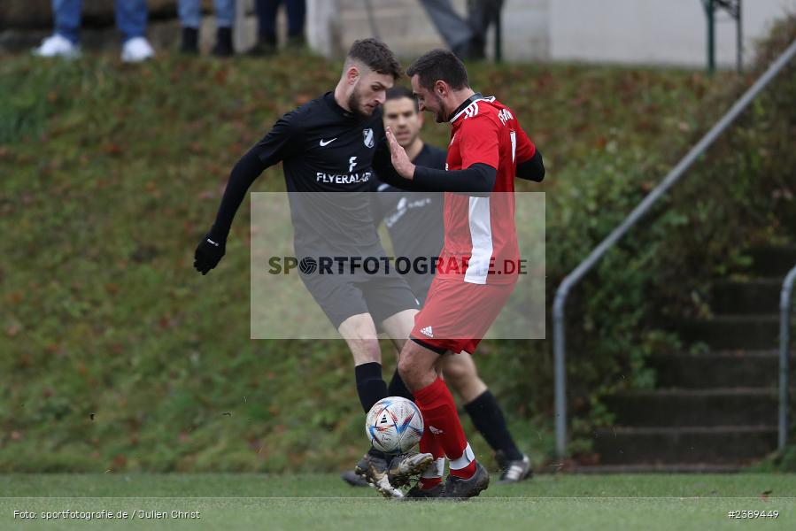 Sportgelände, Obersfeld, 26.11.2023, BFV, sport, action, Saison 2023/2024, Fussball, Kreisklasse Würzburg, SVSS, FVB, SV Sendelbach-Steinbach, FV Bachgrund - Bild-ID: 2389449
