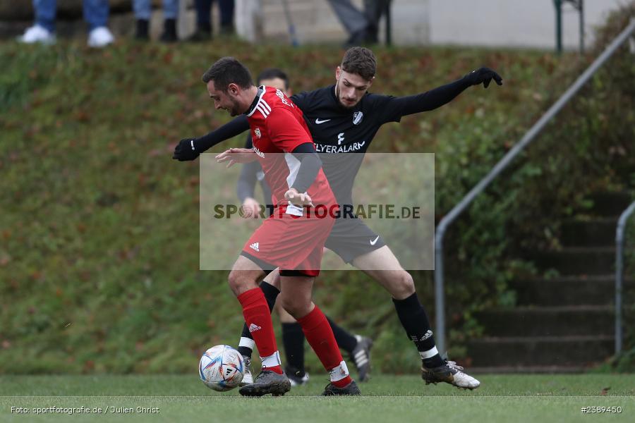 Sportgelände, Obersfeld, 26.11.2023, BFV, sport, action, Saison 2023/2024, Fussball, Kreisklasse Würzburg, SVSS, FVB, SV Sendelbach-Steinbach, FV Bachgrund - Bild-ID: 2389450