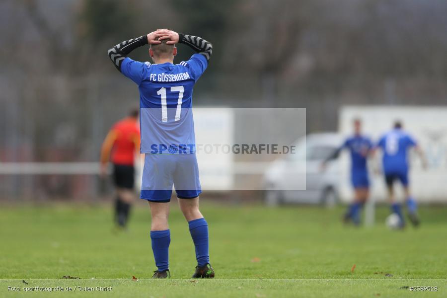 Sportgelände, Gössenheim, 26.11.2023, BFV, sport, action, Saison 2023/2024, Fussball, Kreisliga Würzburg, TSV, FCG, TSV Neuhütten-Wiesthal, FC Gössenheim - Bild-ID: 2389528