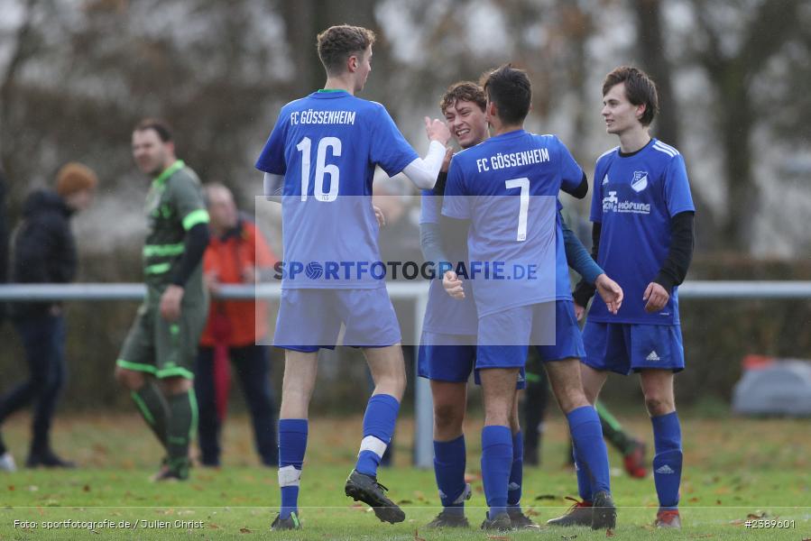 Marcel Henning, Mattheo Marras, Niklas Fehn, Sportgelände, Gössenheim, 26.11.2023, BFV, sport, action, Saison 2023/2024, Fussball, Kreisliga Würzburg, TSV, FCG, TSV Neuhütten-Wiesthal, FC Gössenheim - Bild-ID: 2389601