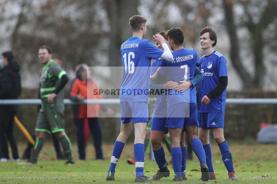 Marcel Henning, Mattheo Marras, Niklas Fehn, Sportgelände, Gössenheim, 26.11.2023, BFV, sport, action, Saison 2023/2024, Fussball, Kreisliga Würzburg, TSV, FCG, TSV Neuhütten-Wiesthal, FC Gössenheim - Bild-ID: 2389602