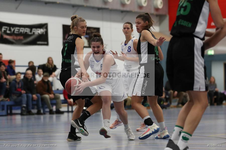 Hans-Wilhelm-Renkhoff-Halle, Marktheidenfeld, 03.12.2023, DBB, sport, action, Saison 2023/2024, Basketball, RLS, Regionalliga Damen HR-Nord, 10. Spieltag, USV, TVM, USV TU Dresden, TV Marktheidenfeld - Bild-ID: 2389743