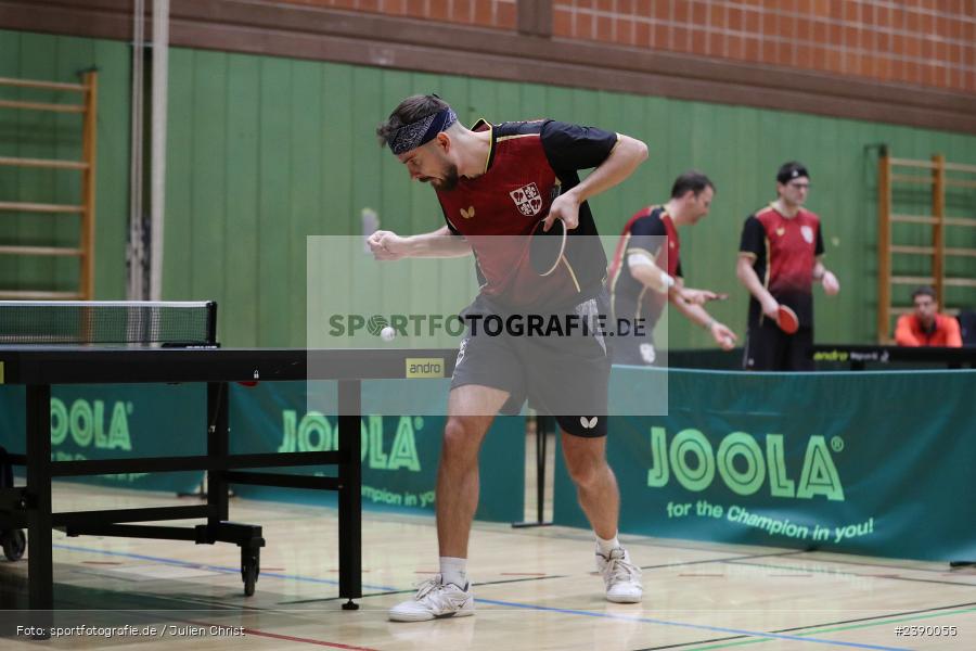 Janik Dotzel, Erwin-Ammann-Halle, Karlstadt, 09.12.2023, BTTV, sport, action, Saison 2023/2024, Bezirksoberliga Herren Ufr, TV 1901 Mittelsinn, TSV Karlstadt - Bild-ID: 2390055 Janik Dotzel, Erwin-Ammann-Halle, Karlstadt, 09.12.2023, BTTV, sport, action, Saison 2023/2024, Bezirksoberliga Herren Ufr, TV 1901 Mittelsinn, TSV Karlstadt - Bild-ID: 2390055