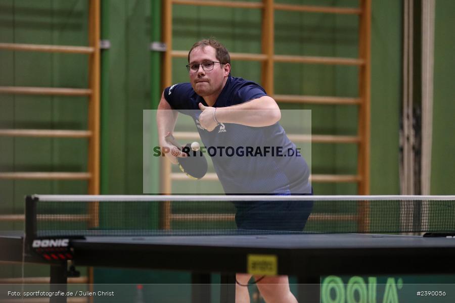 Tobias Ullrich-Zieschang, Erwin-Ammann-Halle, Karlstadt, 09.12.2023, BTTV, sport, action, Saison 2023/2024, Bezirksoberliga Herren Ufr, TV 1901 Mittelsinn, TSV Karlstadt - Bild-ID: 2390056 Tobias Ullrich-Zieschang, Erwin-Ammann-Halle, Karlstadt, 09.12.2023, BTTV, sport, action, Saison 2023/2024, Bezirksoberliga Herren Ufr, TV 1901 Mittelsinn, TSV Karlstadt - Bild-ID: 2390056